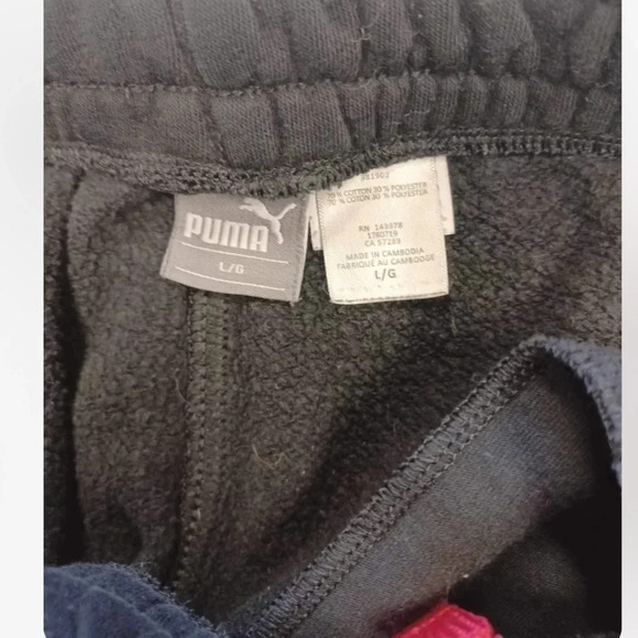 Puma Jogging  Sweat Pants Black Size Large - Picture 7 of 8